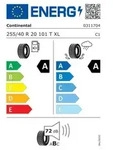 CONTINENTAL Sommerreifen 255/40 R20 TL 101T ECOCONTACT 6Q XL CONTISEAL FR +