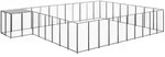 vidaXL Hundezwinger Schwarz 25,41 m2 Stahl