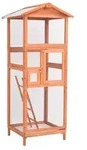 vidaXL Vogelk&auml;fig 68x62x166 cm Massivholz Fichte