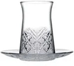 Pasabahce Timeless 96991 Teeglas Set 12 Teilig mit Untertassen 132ml aus Glas