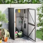 vidaXL Ger&auml;tehaus Anthrazit 88x89x161 cm Verzinkter Stahl