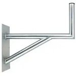 PremiumX 60cm Wandhalter mit St&uuml;tzelement Stahl verzinkt &Oslash; 48mm Winkel
