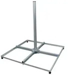 PremiumX Balkonst&auml;nder PROFI 4x 50x50cm Stahl 1m Mast 60mm SAT Flachdach-St&auml;nder