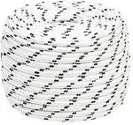 vidaXL Bootsseil Geflochten Wei&szlig; 14 mmx100 m Polyester