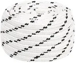 vidaXL Bootsseil Geflochten Wei&szlig; 16 mmx50 m Polyester
