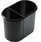 Papierkorb Duo-System ohne Deckel 1x20l + 1x9l schwarz