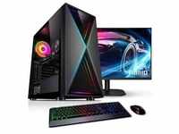 Kiebel PC Set Gaming mit 27 Zoll TFT Raptor V AMD Ryzen 5 5600G, 32GB DDR4, RTX 4060