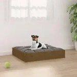 vidaXL Hundebett Honigbraun 51,5x44x9 cm Massivholz Kiefer