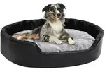 vidaXL Hundebett Schwarz-Grau 90x79x20 cm Pl&uuml;sch und Kunstleder