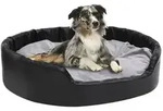 vidaXL Hundebett Schwarz-Grau 99x89x21 cm Pl&uuml;sch und Kunstleder