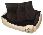 vidaXL Hundebett Beige und Braun XXL