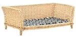vidaXL Hundekorb mit Kissen 90x54x35 cm Natur Weide