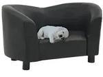 vidaXL Hundesofa Schwarz 67x41x39 cm Kunstleder