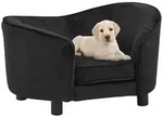 vidaXL Hundesofa Schwarz 69x49x40 cm Pl&uuml;sch