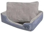 vidaXL Hundebett mit gepolstertem Kissen Gr&ouml;&szlig;e M Grau