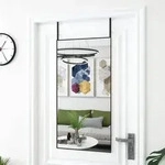 vidaXL T&uuml;rspiegel Schwarz 50x100 cm Glas und Aluminium