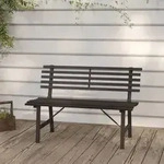 vidaXL Gartenbank 110 cm Stahl Schwarz