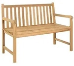 vidaXL Gartenbank 114 cm Massivholz Teak
