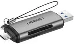 Ugreen - Kartenleser - 2 in 1 (microSD, microSDHC, microSDXC, MMC, RS-MMC, SD, SDHC,