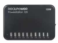 RealPower Power Station 120, Indoor, AC, Schwarz