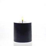 LED Kerze Mia Deluxe Homeart Echtwachs 3D Flamme flackernd H: 10cm D: 10cm blau