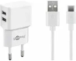 USB-C Dual Ladeset 2,4 A (wei&szlig;)
