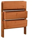 vidaXL Pflanzk&uuml;bel Klappbar Orange 60x14x75 cm Massivholz Tanne
