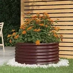 vidaXL Pflanzk&uuml;bel Pulverbeschichteter Stahl 80x80x36 cm Braun