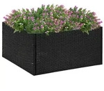 vidaXL Pflanzk&uuml;bel Schwarz 80x80x40 cm Poly Rattan