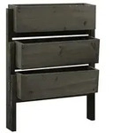 vidaXL Pflanzk&uuml;bel Klappbar Grau 60x14x75 cm Massivholz Tanne