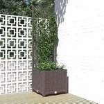 vidaXL Pflanzk&uuml;bel mit Rankgitter Braun 40x40x136 cm PP