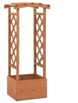 vidaXL Pflanzkasten mit Spalier 49x39x117 cm Tannenholz