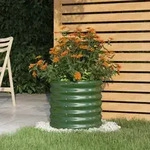 vidaXL Pflanzk&uuml;bel Pulverbeschichteter Stahl 40x40x36 cm Gr&uuml;n