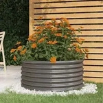 vidaXL Pflanzk&uuml;bel Pulverbeschichteter Stahl 80x80x36 cm Grau