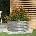 vidaXL Pflanzk&uuml;bel Pulverbeschichteter Stahl 80x80x36 cm Silber