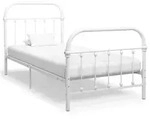 vidaXL Bettgestell Wei&szlig; Metall 100 &times; 200 cm