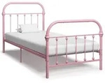 vidaXL Bettgestell Rosa Metall 100 &times; 200 cm