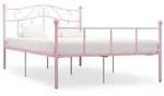 vidaXL Bettgestell Rosa Metall 140&times;200 cm