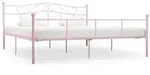 vidaXL Bettgestell Rosa Metall 180x200 cm