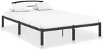 vidaXL Bettgestell Schwarz Metall 140x200 cm