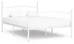 vidaXL Bettgestell mit Lattenrost Wei&szlig; Metall 140 &times; 200 cm