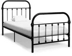 vidaXL Bettgestell Schwarz Metall 100 &times; 200 cm
