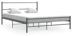 vidaXL Bettgestell ohne Matratze Grau Metall 140&times;200 cm