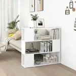 vidaXL B&uuml;cherregal Raumteiler Wei&szlig; 100x24x94 cm