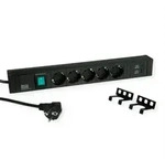 BACHMANN CONNECT LINE 5xSchutzkontakt, Schalter USB A&C 22W, schwarz