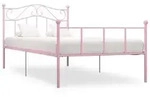vidaXL Bettgestell Rosa Metall 90&times;200 cm