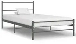 vidaXL Bettgestell Grau Metall 100 &times; 200 cm