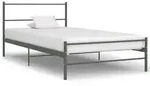 vidaXL Bettgestell Grau Metall 90&times;200 cm