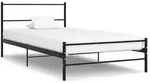 vidaXL Bettgestell Schwarz Metall 90&times;200 cm