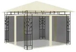 vidaXL Pavillon mit Moskitonetz 3x3x2,73 m Creme 180 g/m2